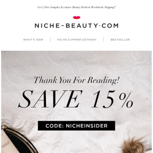 Thank You For Reading: 15% Off