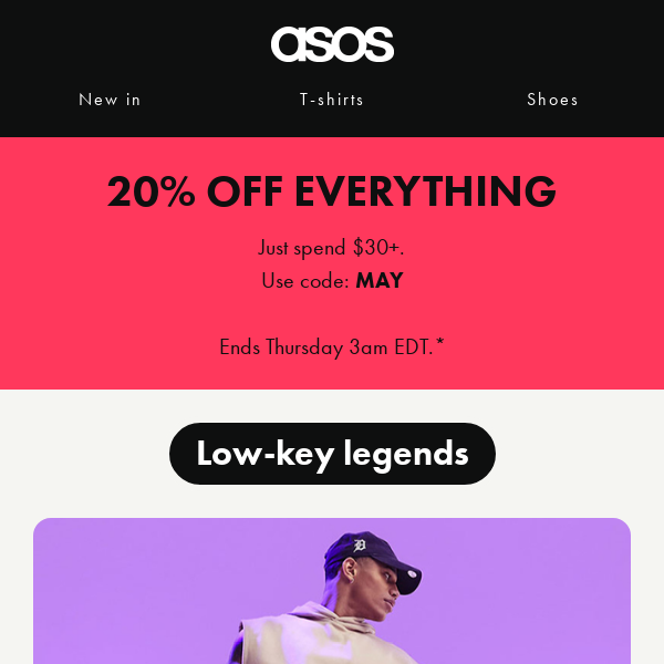 20% off EVERYTHING! Get ready for that looong weekend 😎