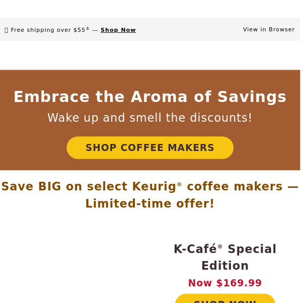 ⌛ Last chance to save BIG on select coffee makers!