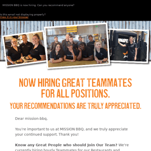 We’re looking for Teammates to grow their career here.