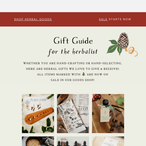 Sale starts now: gifts for herbalists