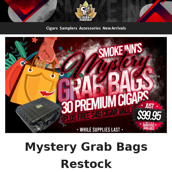 Grab Bags Back in Stock - Limited Supplies!