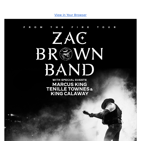 Zac Brown Band From The Fire Tour 2023 Personalized Baseball