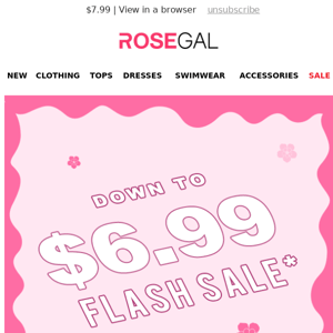 Only 4 hours | Flash sale down to $6.99!