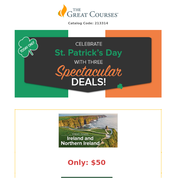 St. Patrick's Day Sale: Courses for $50 + Free Shipping & 10% Off!