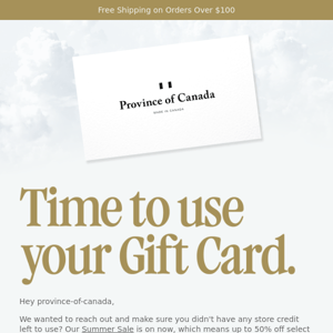 ⏱Time to use your Gift Card.