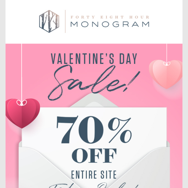 💌 Our Valentine's Day gift to you - 70% off today only!