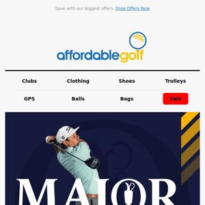 ⛳ Major Offers - HUGE Savings on Clubs, Bags, Clothing, Footwear and More at Affordable Golf