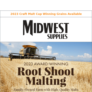 New 2023 Awards for Root Shoot Malting