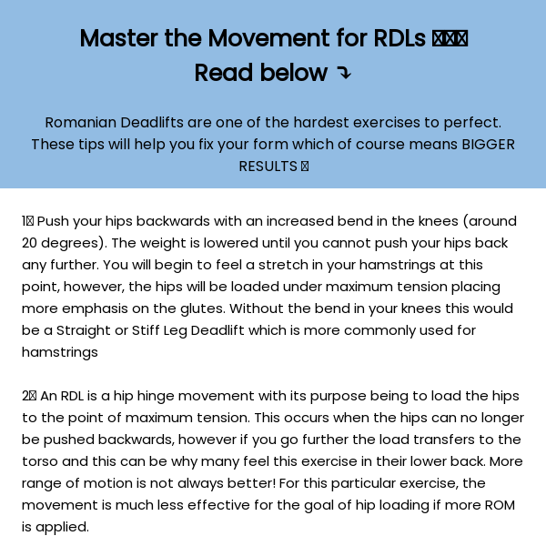 🍑 Game changing RDL tips