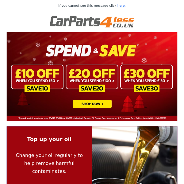 Save On Essential Car Parts In Time For Christmas
