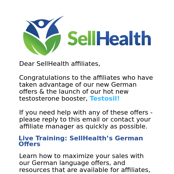 [SellHealth] 🇩🇪 Live Training on German Offers