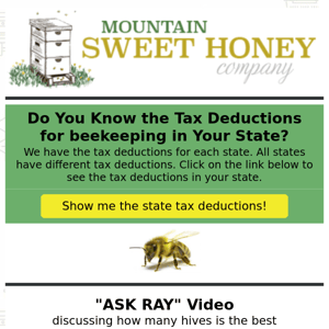 It is that time of the year to consider your beekeeping Tax Deductions for 2023