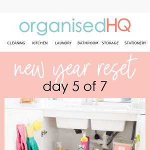 RESET SERIES: Day 5 (of 7) - Under the Kitchen Sink