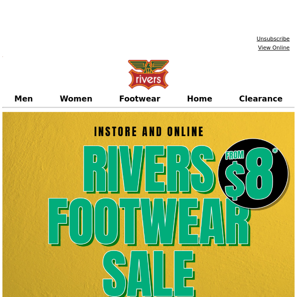 Rivers Footwear Sale From $8*