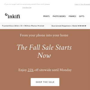 The Fall Sale Starts Now 🍂