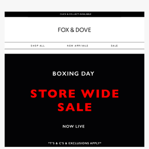 Up to 70% off II Boxing day sale II