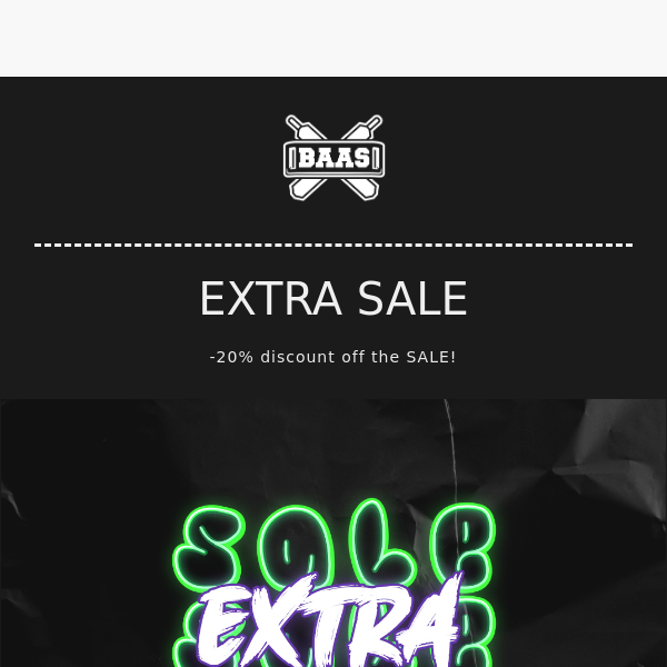 👀 EXTRA SALE! -20% off all the sale items! 👀