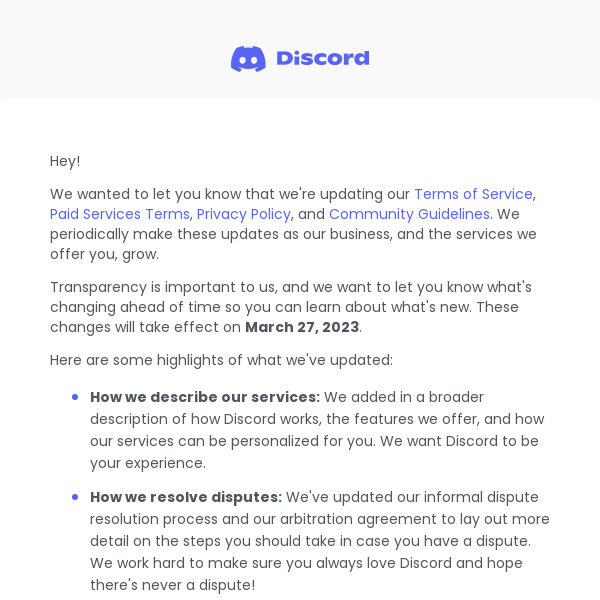 Updates to Discord’s Policies