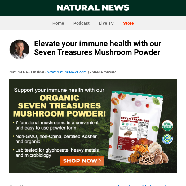 Elevate your immune health with our Seven Treasures Mushroom Powder
