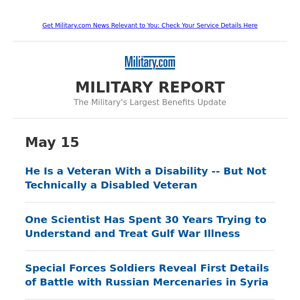 Not Technically a Disabled Veteran: Why?