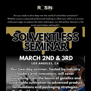 Unlock the Secrets of Solventless Extraction