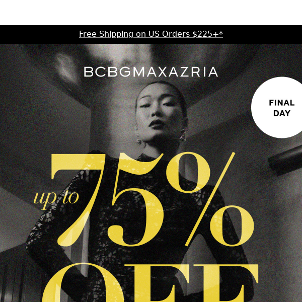Last Day: UP TO 75% OFF