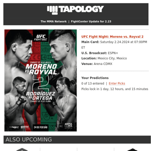 Tapology FightCenter - Friday, February 23rd