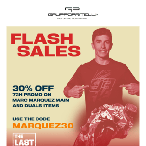 *LAST DAY FLASH SALES* on Marc Marquez! Code: MARQUEZ30 😱