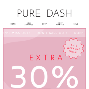 Extra 30% Off Sale Styles!