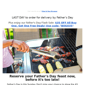 ⏰Last day for Father's Day orders