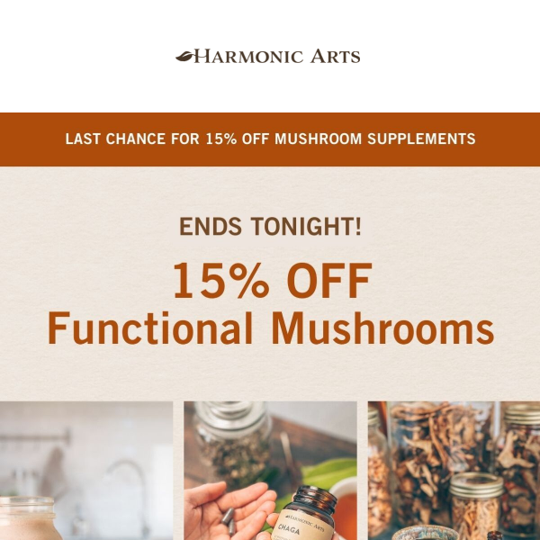 ENDS TONIGHT ⌛15% Off Mushrooms 🍄