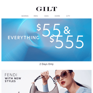 Everything $55 & $555 for 2 Days | New FENDI