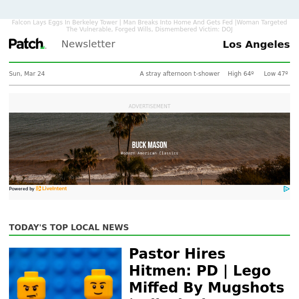 Pastor Hires Hitmen: PD | Lego Miffed By Mugshots | Hijacked Bus Slams Into Ritz