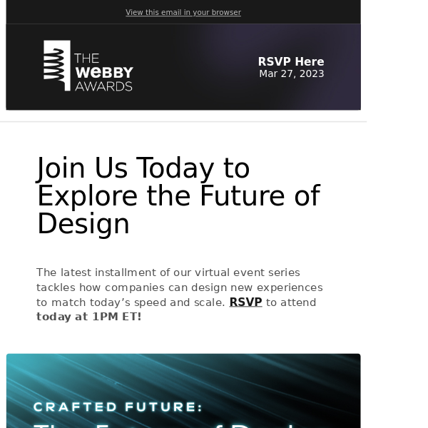 Live Today Crafted Future: The Future of Design!