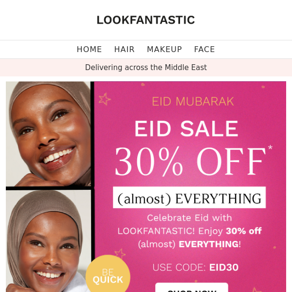 Eid Sale 🌙 30% Off (almost) EVERYTHING