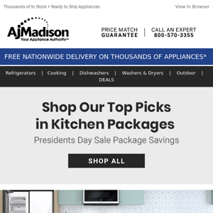 3X Savings Exclusive at AJ Madison – Up to 45% Off Kitchen Packages