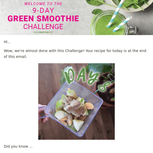 [Smoothie Challenge, Day 8] Keep up your green smoothie habit