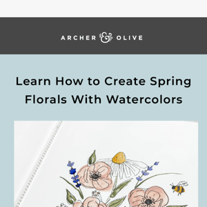 🎨 Create a Fresh Floral Watercolor