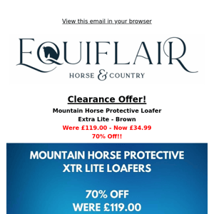 Clearance Offer - 70% Off Mountain Horse Protective Loafers!