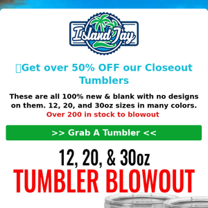 👉 50% OFF Drink Tumbler Blowout