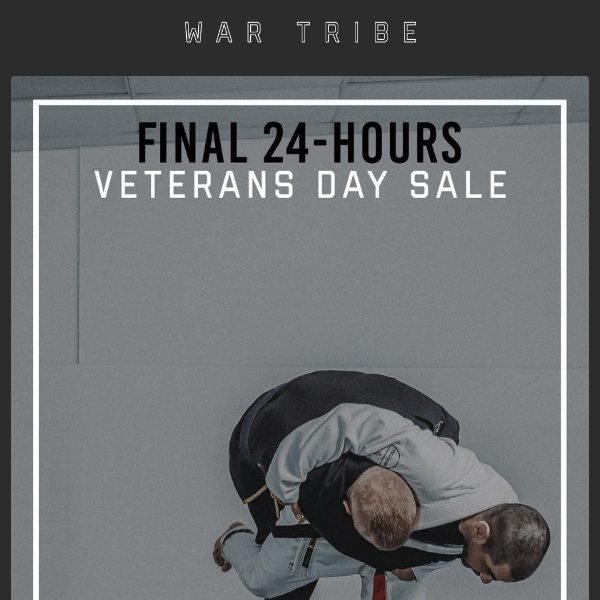 😲 Final 24-Hour of Veterans Day Sale!