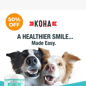 50% Off Dental Wipes for Dogs