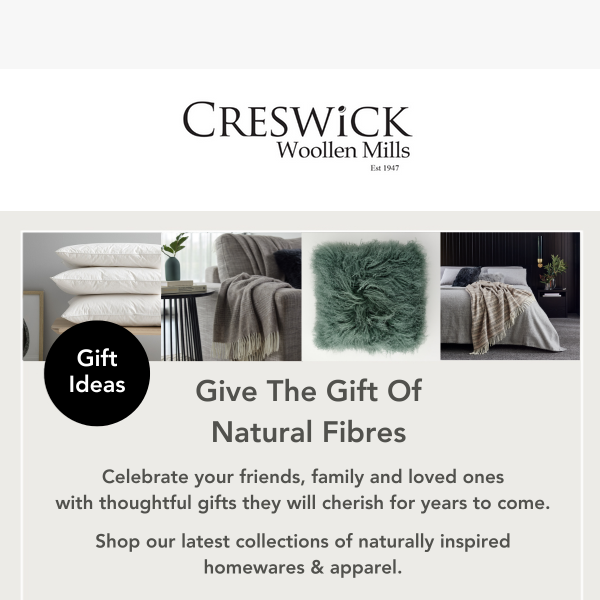 Give The Gift Of Natural Fibres | Save Up To 50% OFF