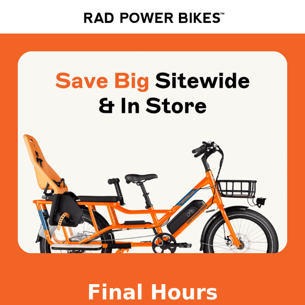 Last chance! Save $199 on cargo ebikes