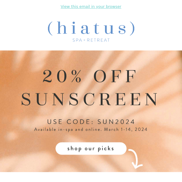 ☀️ LAST DAYS - 20% Off Sunscreen!