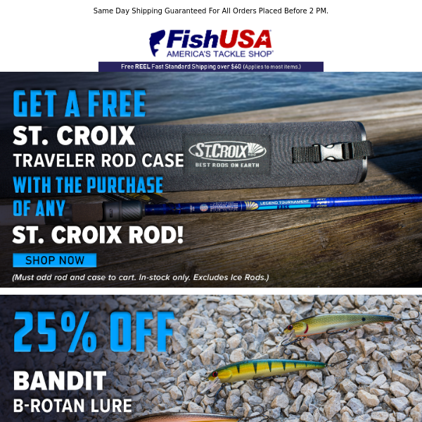 Get A FREE St. Croix Traveler Rod Case With The Purchase Of Any St