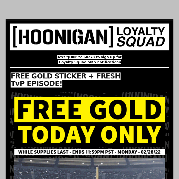 FREE GOLD STICKER PLUS FRESH YT DROP