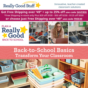 Back-to-school basics picked just for you!