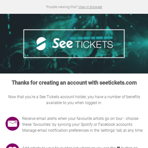 Welcome to See Tickets